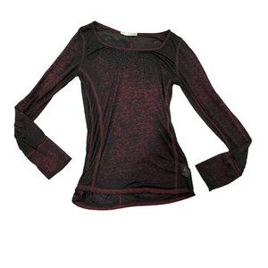 maurices mallgoth red and black layering long sleeve see through